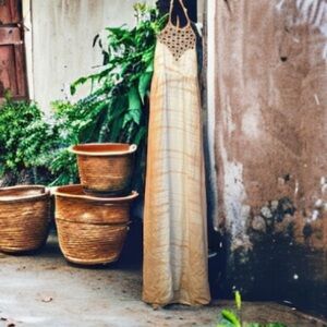 Mahina Beige Maxi Dress